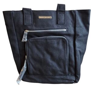 NWOT Marc Jacobs Black Shoulder Tote Bag With Zippers